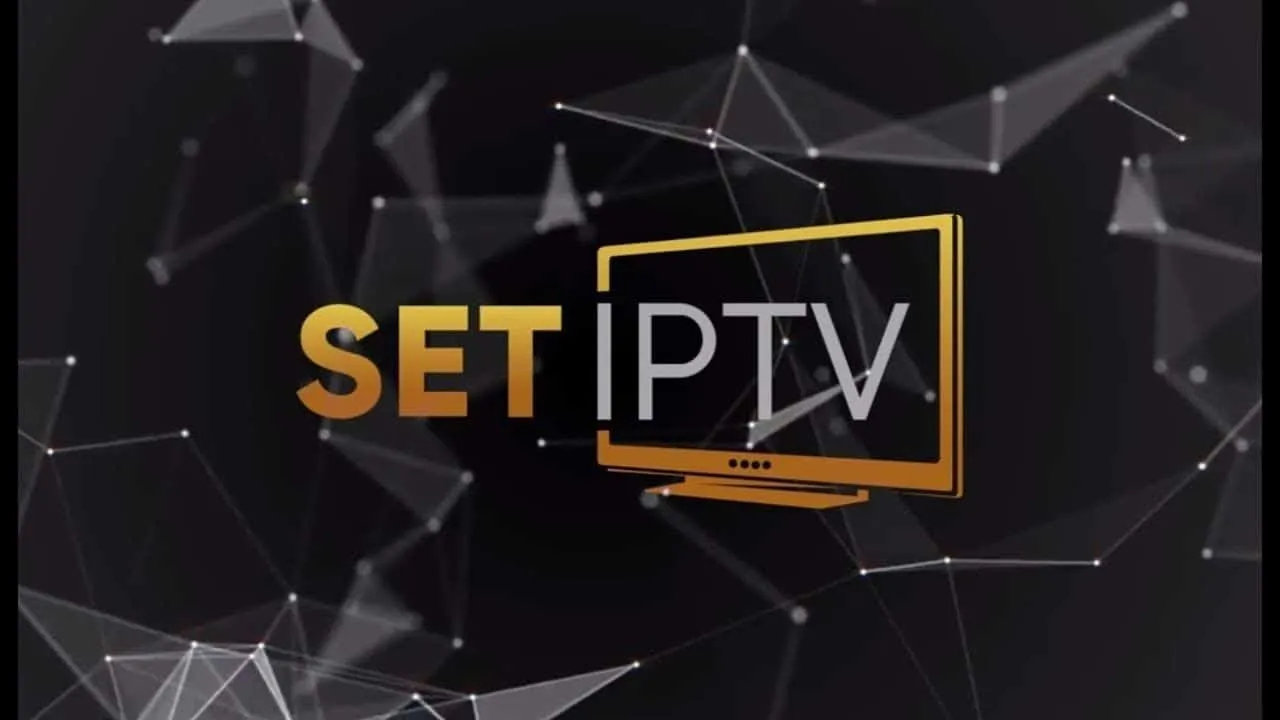 Set IPTV app interface on Samsung Smart TV showing channel list and EPG
